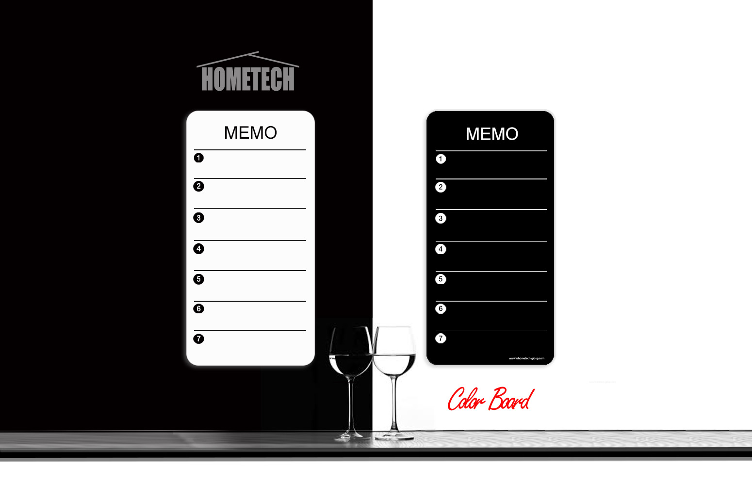 وایت برد شیشه ای سوپر کلیر یادداشت Memo Board