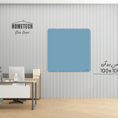 گلس برد   100x100 cm ابی روشن